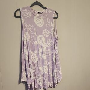 Lane Bryant Lavender Floral Tank Top